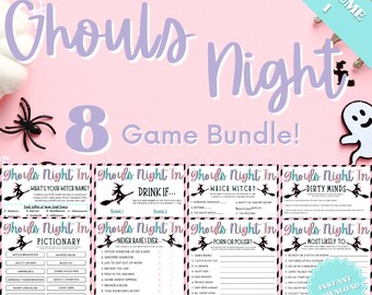 Ghouls Night In 8 Game Bundle Vol. 1, Ghouls Night Out, Moms Night Games, Ladies Night Games, Girls Night Games, Halloween Game Bundle