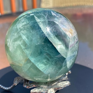 Green Fluorite Sphere 59mm with Rainbow Flash High Quality, crystal ball, fluorite ball, crystals, crystal decor