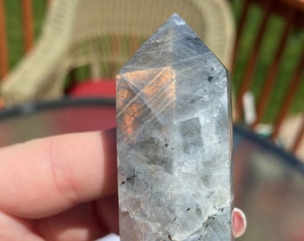 Labradorite Beautiful Flashy Polished Crystal Tower