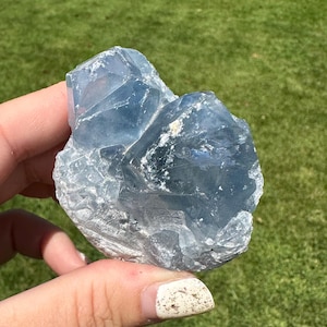 Beautiful Blue Celestite Druzy Crystal Geode from Madagascar, Crystal Decor, Celestite Geode