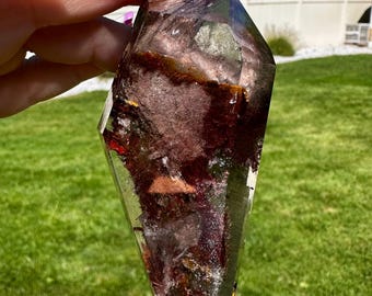 Garden Quartz Crystal | Lodolite | Scenic Quartz | Natural Inclusion Quartz for Vision, Grounding & Spiritual Growth