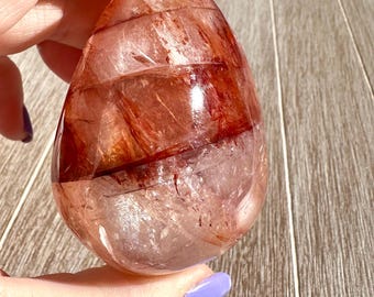 Fire Quartz Crystal Freeform, Hematoid Quartz, Fire Quartz Freeform, Crystal Decor