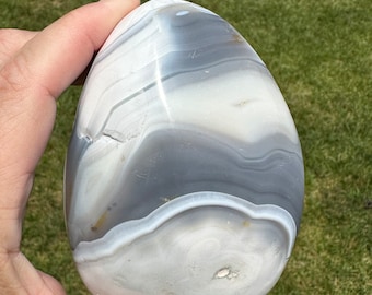 Orca Agate Beautiful Polished Freeform Crystal, Blue Agate, Crystal Decor, Orca Crystal, Natural Agate