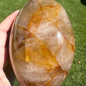 Stunning Golden Healer XL Crystal Free Form from Madagascar over 2lbs, Crystal Decor, Natural Golden Healer, Hematoid Quartz