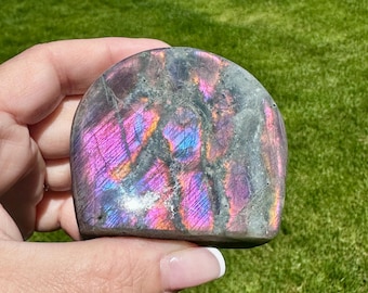 Sunset Labradorite Crystal Freeform, Sunset Labradorite, Crystal Decor, Natural Labradorite, Inner Light