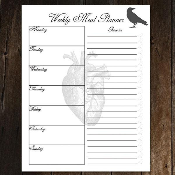 Weekly Meal Planner Poe