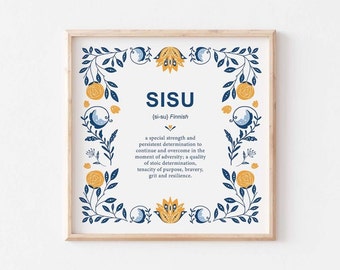 DIGITAL DOWNLOAD - Sisu Definition Print, Finnish Definition, Nordic Print, Sisu Sign, Sisu Print, Finnish Gift, Finnish Print
