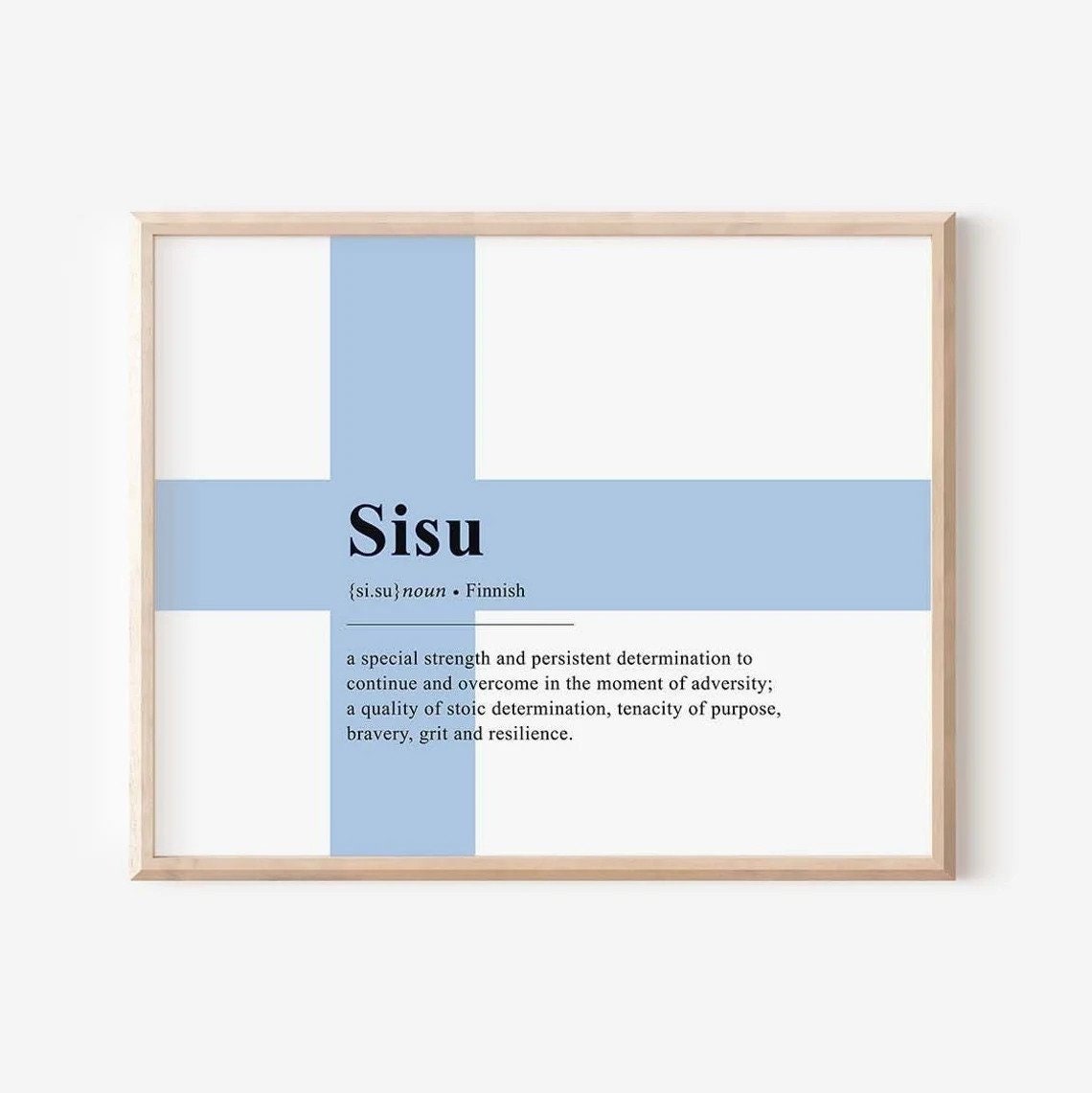 PRINTED Sisu Definition Print Nordic Print Sisu Sign Sisu Print 