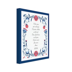 CANVAS PRINTED Norwegian Table Prayer, Norwegian Blessing, Norwegian Prayer, I Jesu Navn, Scandinavian Rosemaling, Norwegian Gift