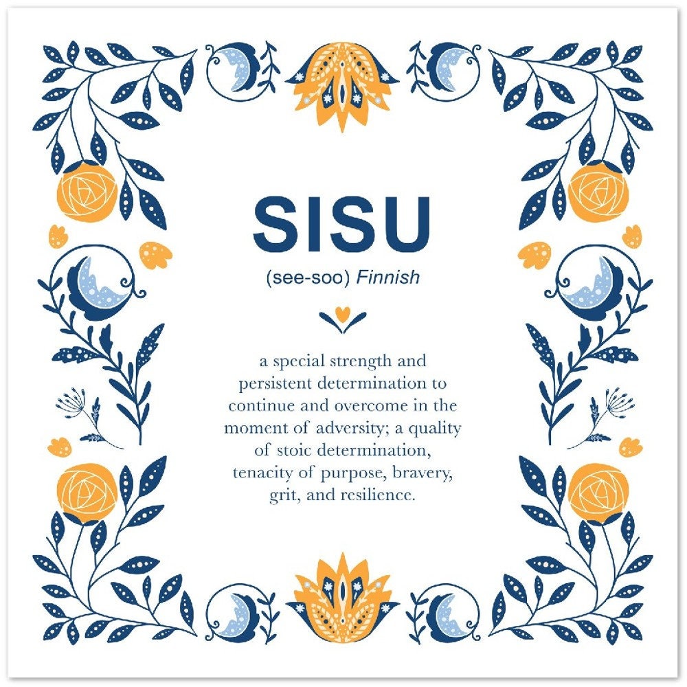 Sisu Button Sisu Definition Print, Nordic Wall Art, Finnish Gift - Etsy