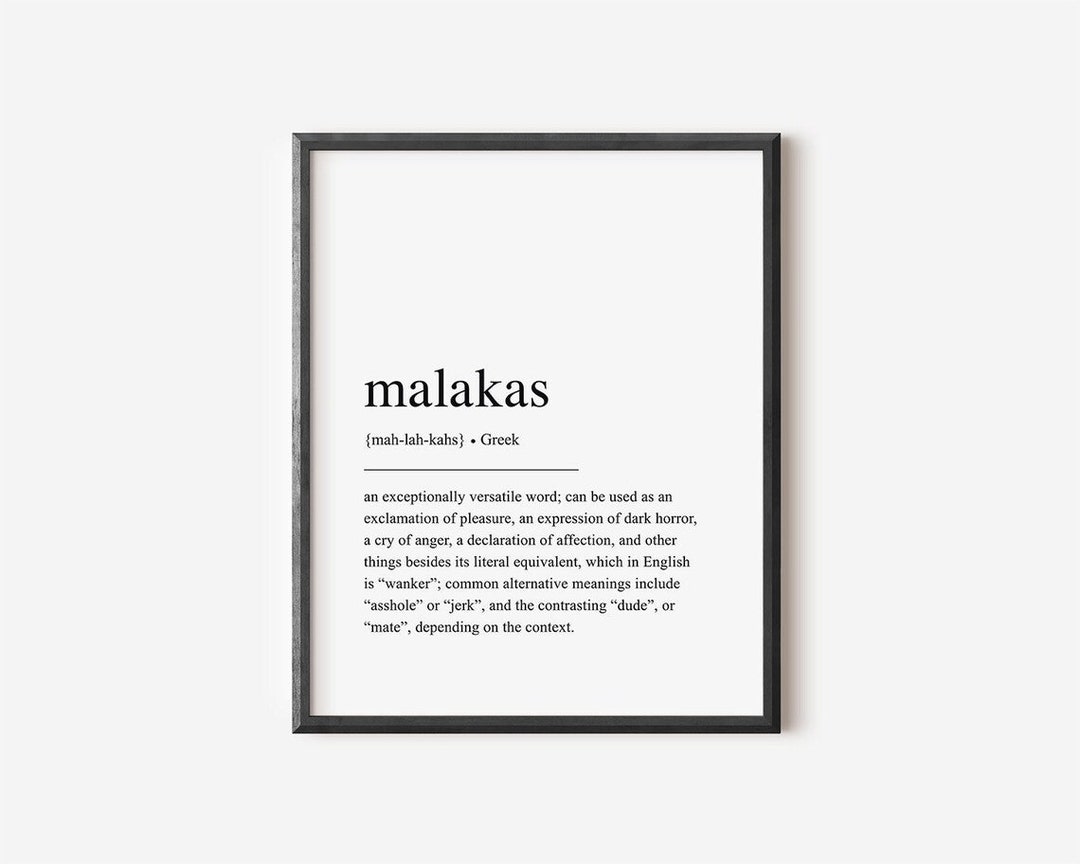 Discover the Meaning of Malakas Unique Greek Art Print. Add -  Sweden