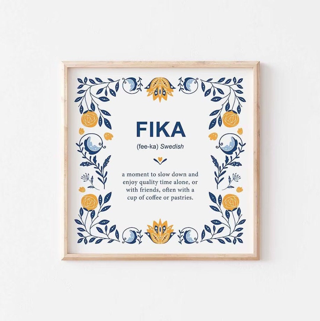 PRINTED Fika Definition Poster Swedish Definition Print - Etsy Australia