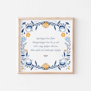 DIGITAL DOWNLOAD | Swedish House Blessing, Swedish Prayer, Swedish Gift, Swedish Decor, Swedish Folk Art, Printable Wall Art