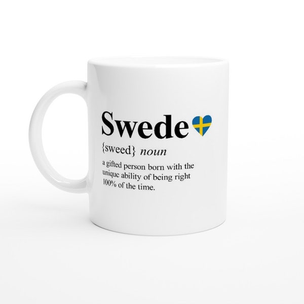 Swede Definition Coffee Mug, Swedish Mug, Swedish Gift, Sweden Gift, Scandinavian Gifts, Nordic Gifts, Swedish Coffee