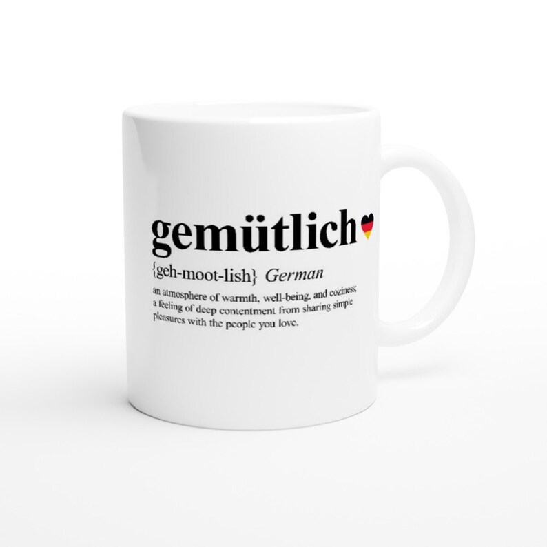 German Gemutlich Definition Mug Gemütlich Mug German Gifts Etsy