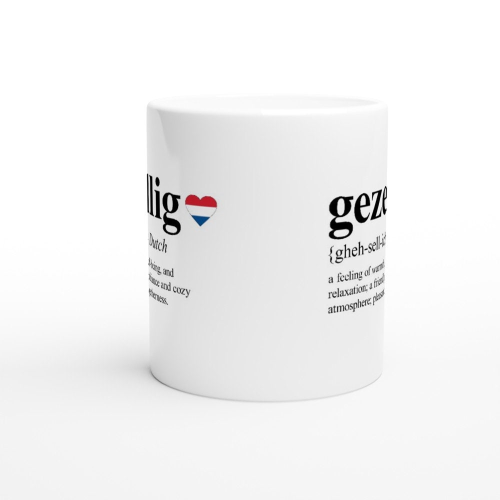 Gezellig Dutch Mug, Dutch Gift, Gezellig Gift, Netherlands Gift