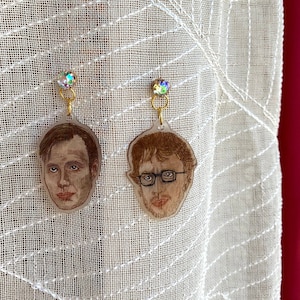 Hannibal: Will Graham und Hannibal Lecter Strass Ohrstecker mit baumelnden Charakteranhänger