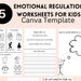 Emotional Regulation Kids Worksheet, Preschool, Kindergarten, Editable ...