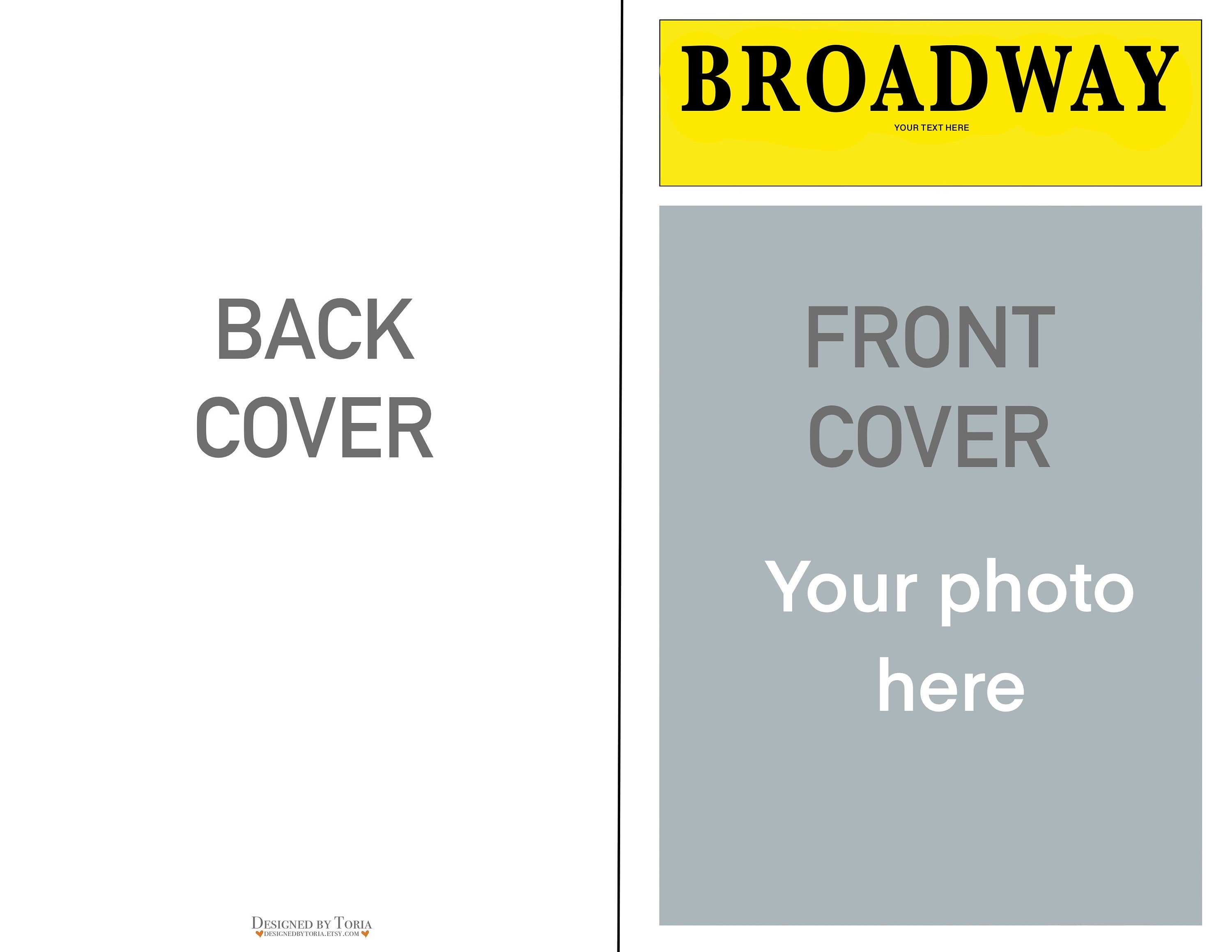 Custom Broadway playbill Style Foldable Card//digital DOWNLOAD - Etsy