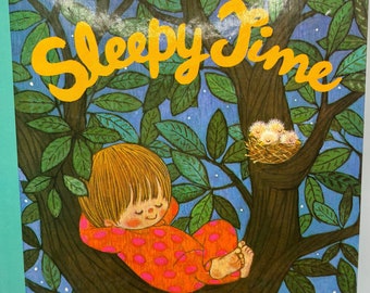 Children's 70s Board Book Sleepy Time Fujikawa Made in Japan