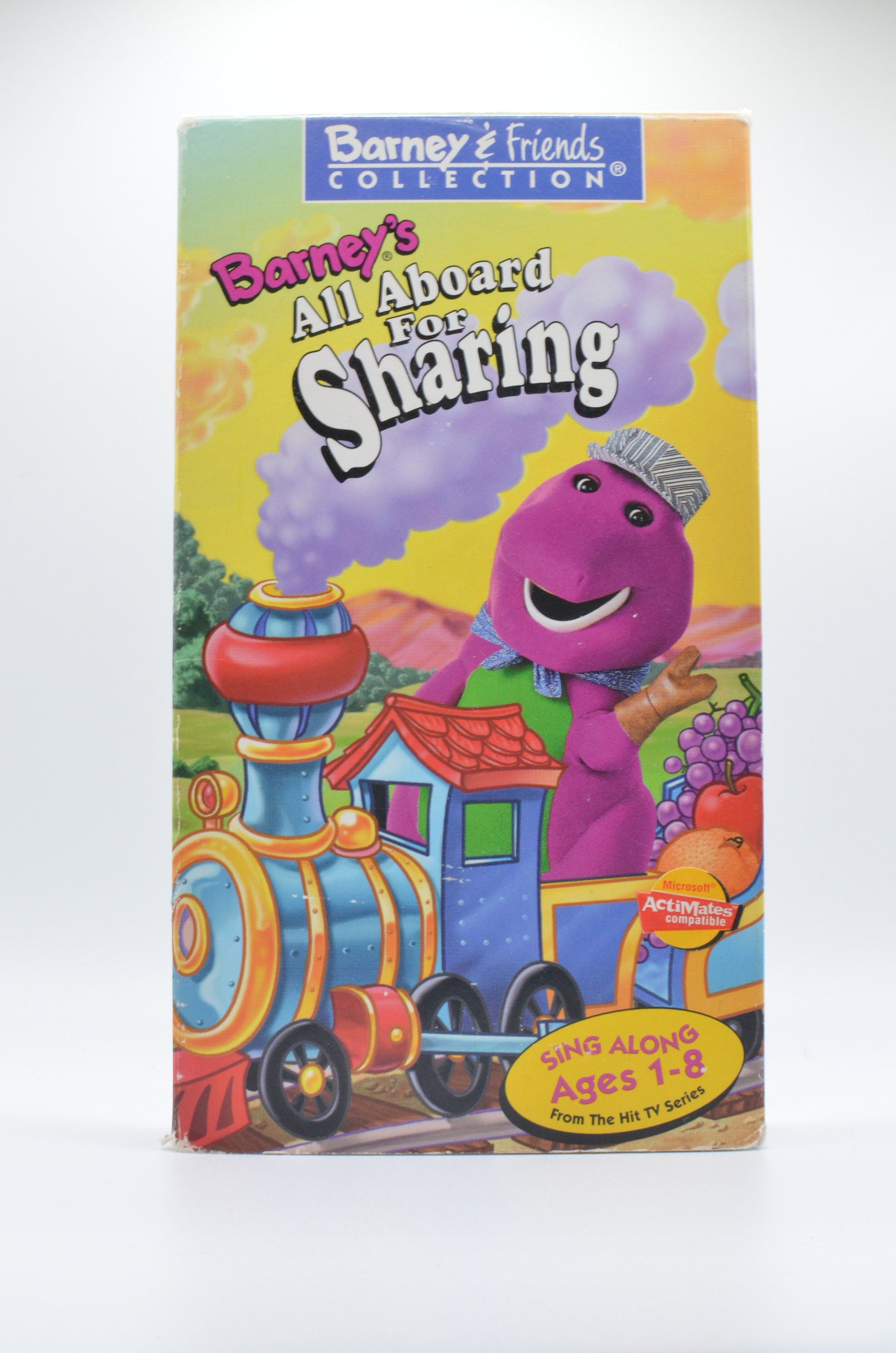 Barney Bundle Barneys All Aboard For Sharing Vhs 1996 And Etsy