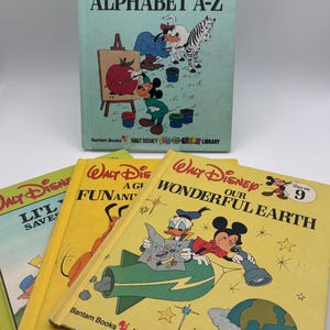 Walt Disney Fun-to-Learn Library Books | You Choose | Bantam Books | Alphabet, Numbers, Colors, Shapes, Animals, Seasons, Learning | 1980s
