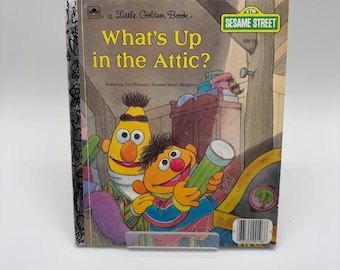 1980s Golden Book - Bert & Ernie - What's Up in the Attic - Sesame Street