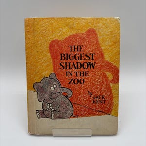 Vintage Kid&#39;s Book | The Biggest Shadow in the Zoo | Jack Kent | Goober the Elephant | 1960s