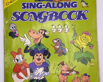 1987 Disney Sing Along Songbook SA 004 Book (Tape not included)