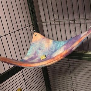 Small Critter Hammock/Chinchilla Hammock/Guinea Pig Hammock/Rabbit Hammock/Small Animal Hammock/Corner Hammock/Rat Hammock/Ferret Hammock