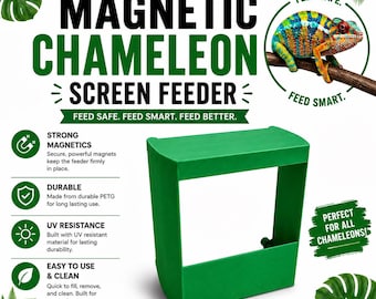 Magnetic Chameleon Feeder – Screen Reptile Feeder