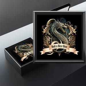 Custom Dice Box Personalized Mini Storage Gift, Dragon Seal Padded Dice Box For DnD Role Player, Custom Dice Holder Gift for D&D Gamer