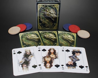 Green Dragon Playing Cards: Fantasy Poker Deck