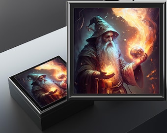 Wizard Fireball Dice Box: Padded RPG Game Storage