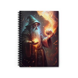 Wizard Blank Spiral Notebook, Role Player's Journal, Dungeons and ...