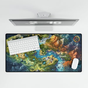 Tappetino da scrivania con mappa fantasy: tappetino per mouse da gioco di ruolo