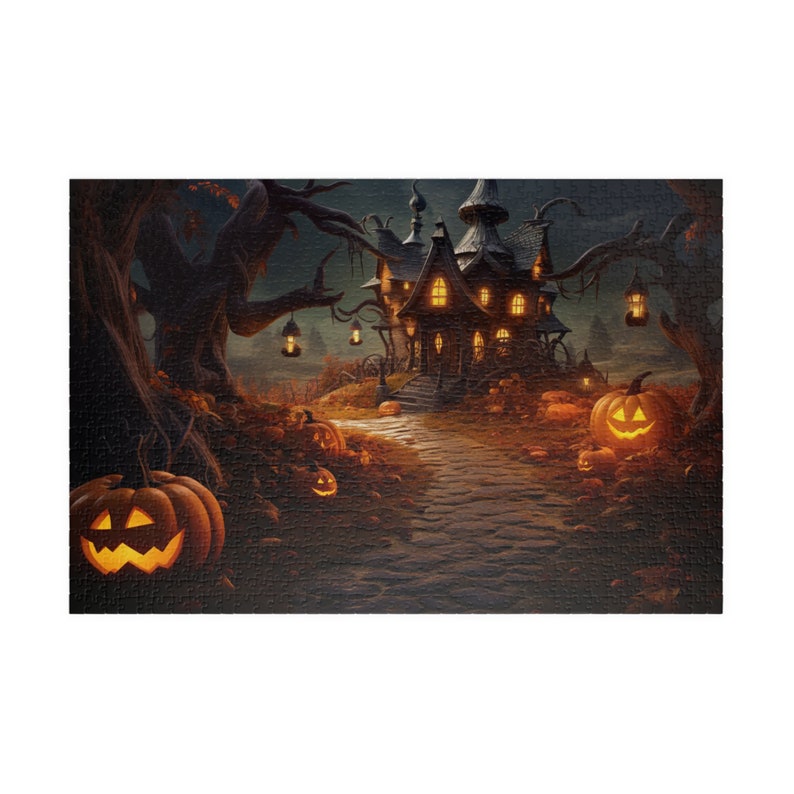 Spooky Halloween House Jigsaw Puzzle: 250 500 1000 Piece image 7