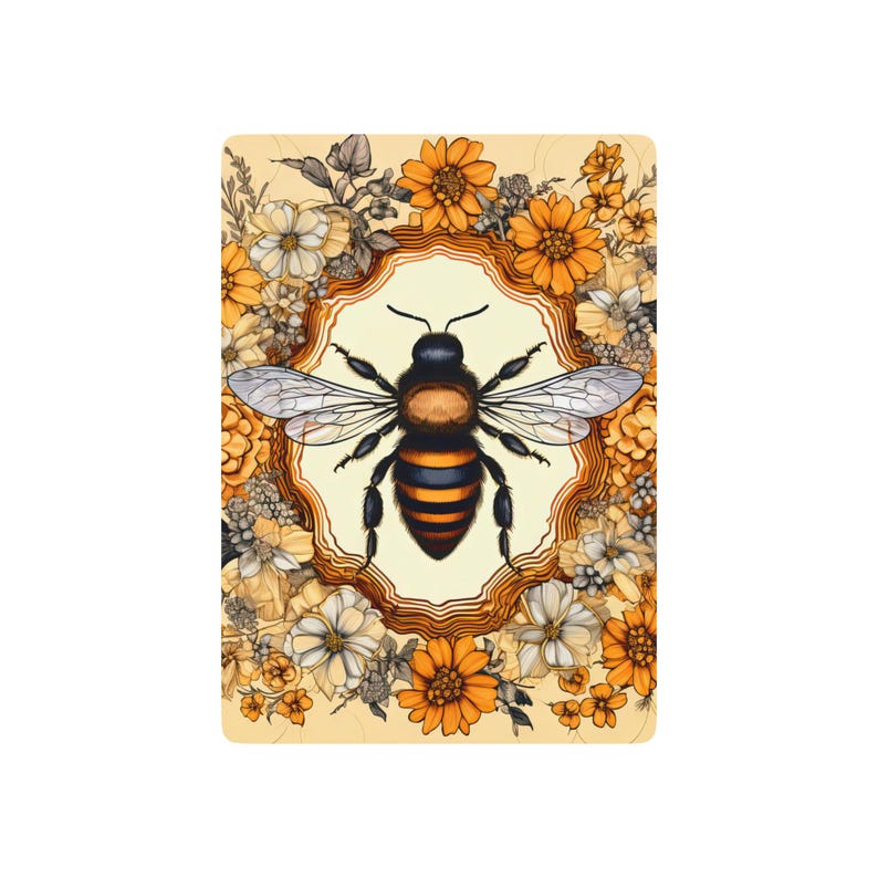 Bee & Flower Poker Playing Cards: Garden Theme Card Game image 7