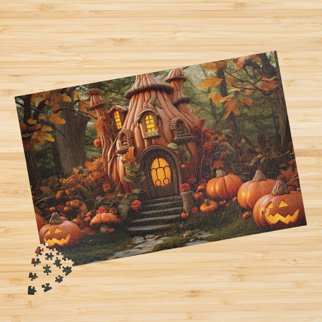Halloween Fairy House Jigsaw Puzzle: Cute Non-scary Kids Gift (250 500 ...