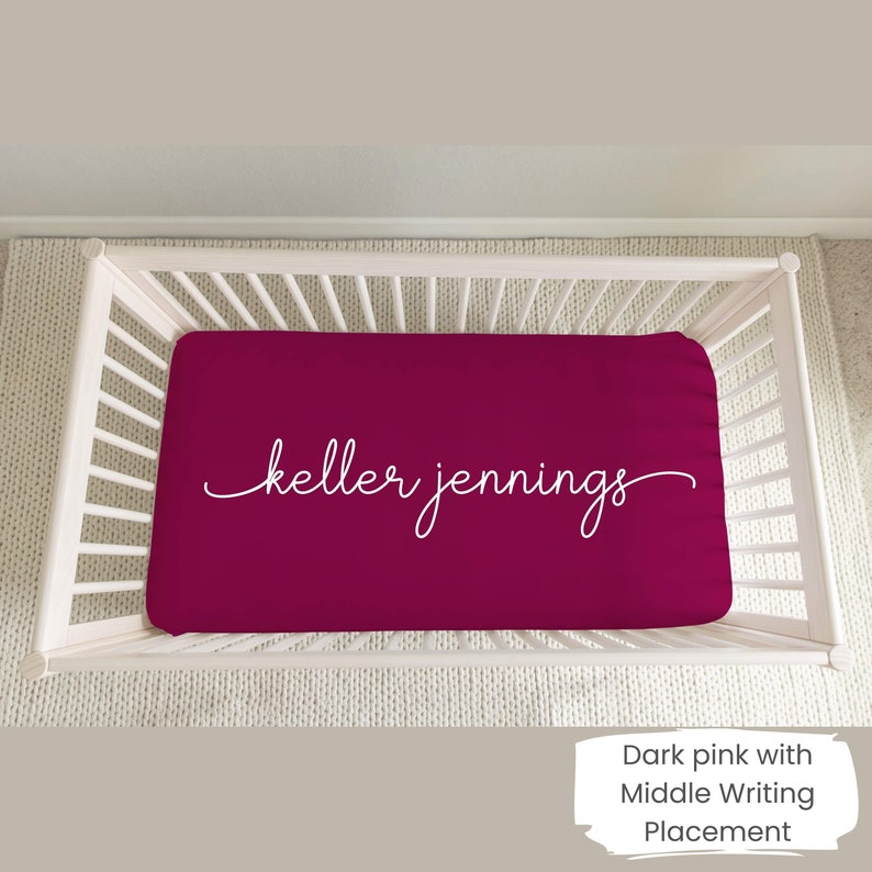 Custom Crib Sheets Personalized Name Fitted Crib Sheet Personalized