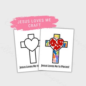 Sunday School Craft | Jesus Loves Me Craft | Nursery School Activity | Preschool | Kindergarten Craft | Jesus Craft | Christian Activity