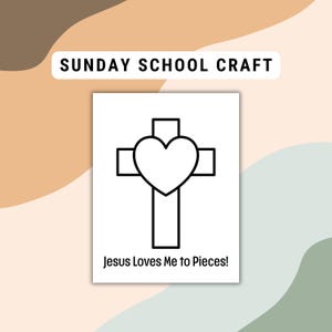 Sunday School Craft | Jesus Loves Me Craft | Nursery School Activity | Preschool | Kindergarten Craft | Jesus Craft | Christian Activity