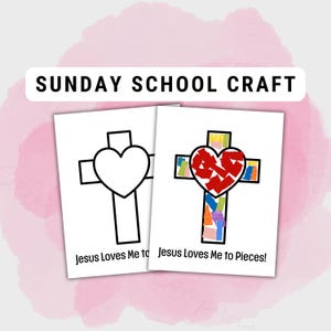 Sunday School Craft | Jesus Loves Me Craft | Nursery School Activity | Preschool | Kindergarten Craft | Jesus Craft | Christian Activity