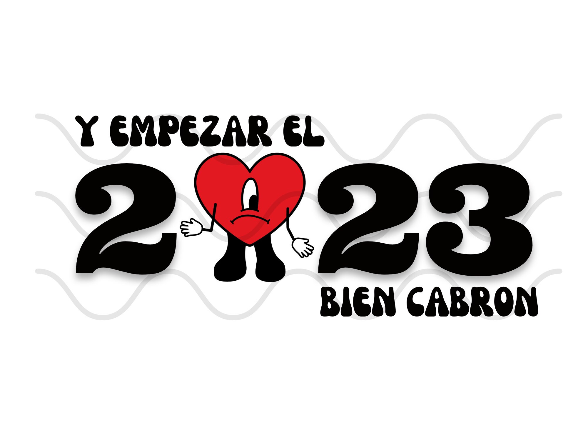 Empezar el 2023 png bad bunny Etsy México