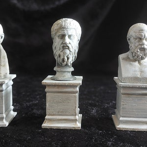 Miniature Greek Busts | Socrates | Zeno | Plato