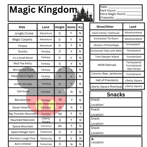 Magical Vacation Planner - Theme park Planners