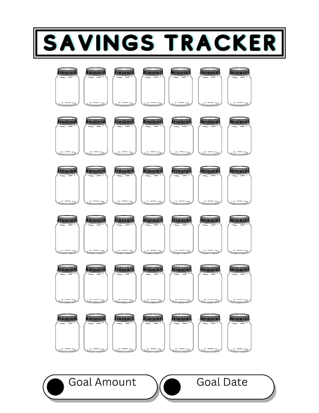 Printable Savings Tracker - Minimalist - Etsy