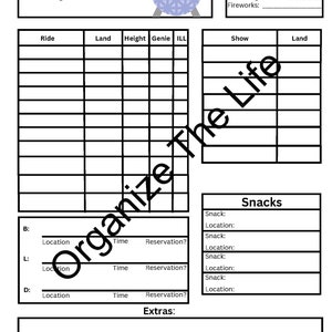 Magical Vacation Planner Theme Park Planners 100% Fillable - Etsy