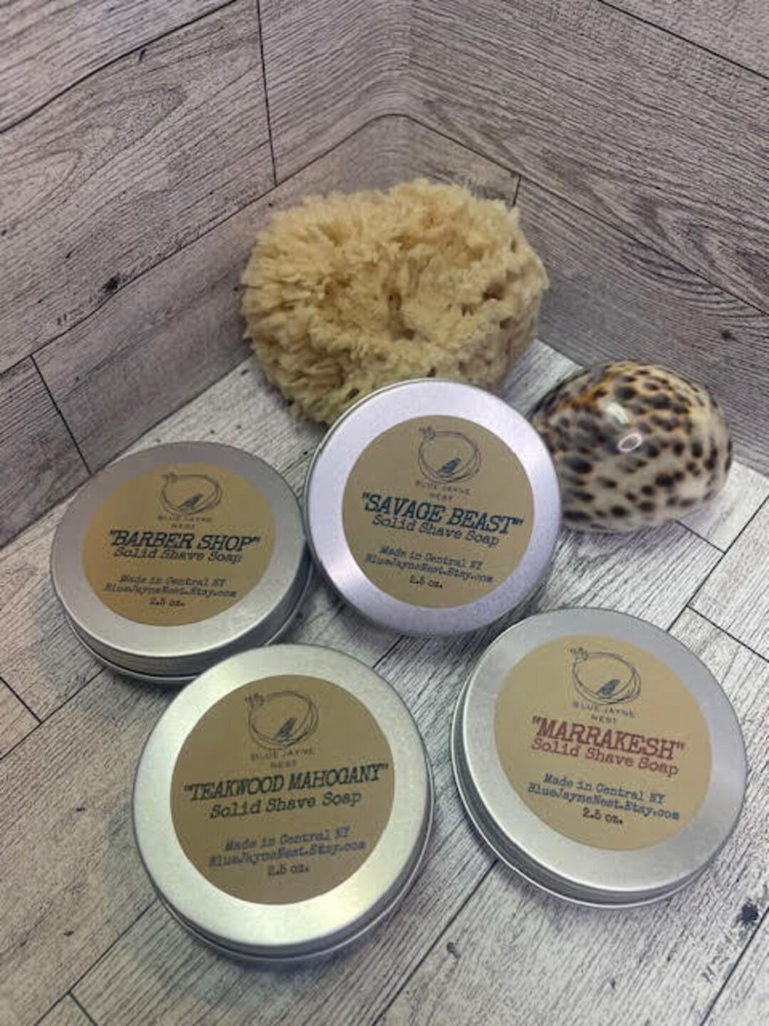 Mens Shaving Soap, Shave Soap in Reusable Tin, Screw Top, Soap Pucks