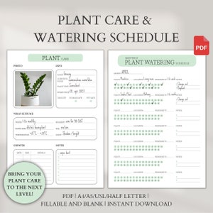 Digital Plant Care Planner, Houseplant Logbook, Plant Journal, Plant Tracker, Plant Care Card, Plant Watering Schedule, House Plant Planner